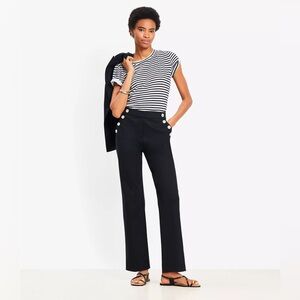 NWT Mariner Parker Straight Pants in Black with Buttons